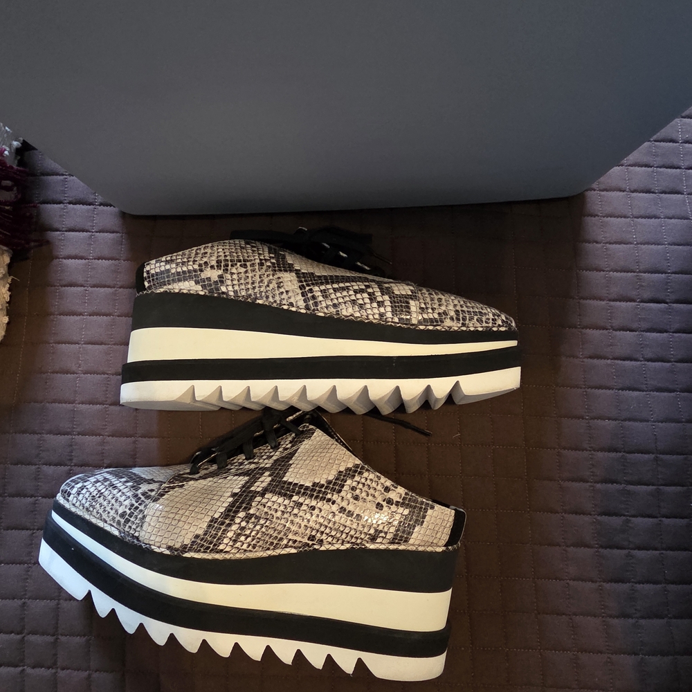 Stella McCartney Snake Print Platform Shoes